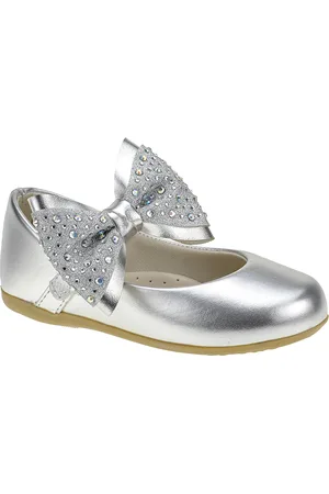 B2A kids Infantil - Sapatilha Menina Casual Batizado Confortável Laço de Glitter é Strass