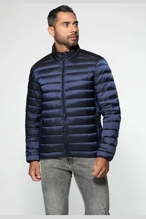 Guess Jaqueta Puffer Gola Alta Escuro