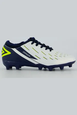 Umbro Chuteira Domain Campo Juvenil Branca e Marinho