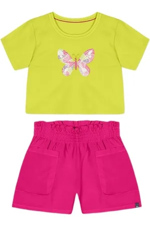 Marisol Infantil - Conjunto Curto Borboleta Feminino