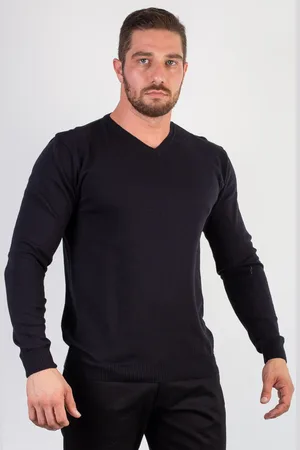 Enluaze Suéter Masculino Gola V De Malha 50001