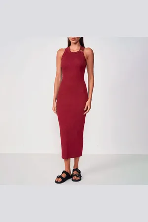 Colcci Vestido Super Mid Canelada In25 Feminino