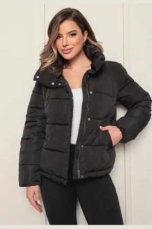 Avec Jaqueta Feminina Puffer Forrada Preta
