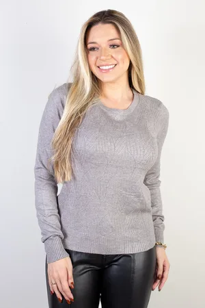 Enluaze Blusa De Malha Feminina Detalhes 84338