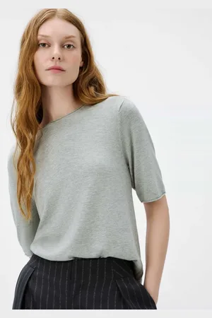 Hering Camiseta Feminina Manga Curta Em Tricô Leve