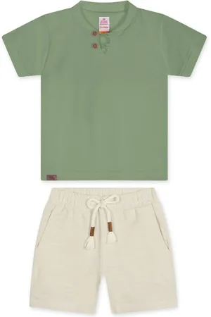 Marisol Infantil - Conjunto Curto Linho Masculino