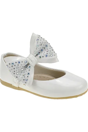 B2A kids Infantil - Sapatilha Menina Casual Batizado Confortável Laço de Glitter é Strass