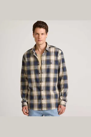 John John Camisa Blue Square Ou25 Azul Masculino