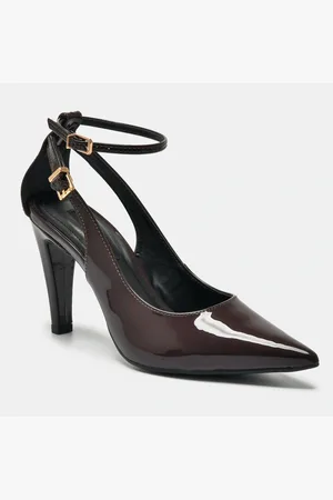VIA MARTE Scarpin Nanda Manu Bico Fino Salto Alto Slingback Moda