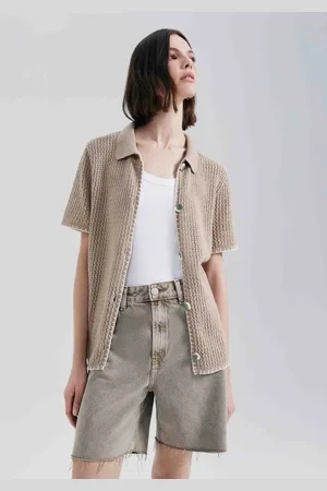 Hering Camisa Feminina Manga Curta Em Tricô