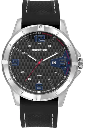Mondaine Relógio Masculino Prata Calendário e Duplo Horário