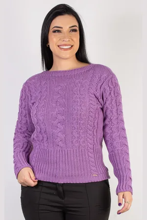 Enluaze Blusa Feminina De Malha Gola Canoa 60016