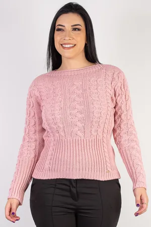 Enluaze Blusa Feminina De Malha Gola Canoa 60016