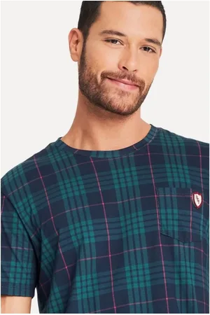 Reserva Camiseta Estampada Madras Com Bolso