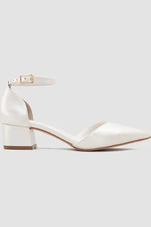 CHIBINSKI Scarpin Noiva CBK Couro Perolado Off White Bege Perolado