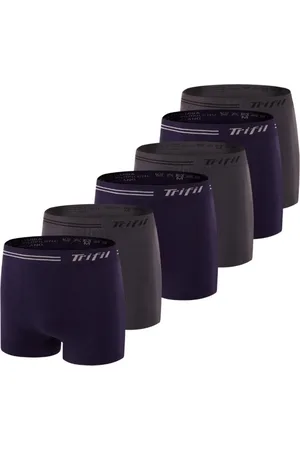 TRIFIL Kit Com 6 Cuecas Box Masculino Sem Costura Microfibra