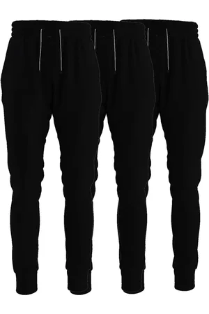 Bueno Kit 3 Calça Jogger Moletom Lisa De Treino Confortável Com Elástico E Bolsos