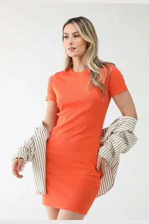 Colcci Vestido Canelado Curto Logo