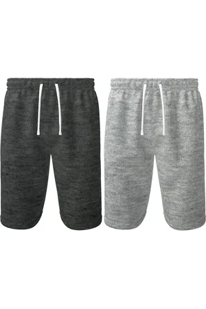 Bueno Kit 2 Bermuda Moletom Masculina Fit Com Cós Elástico Bolsos Tecido Premium Super Conforto e Chumbo