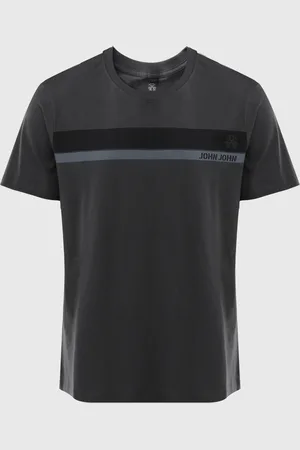 John John Camiseta Logo Grafite