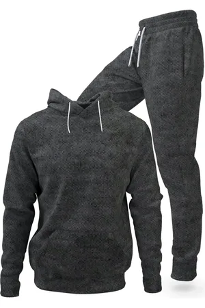 Bueno Conjunto Moletom Blusa De Frio Com Capuz E Calça Jogger Tecido Felpado Macio Premium Chumbo