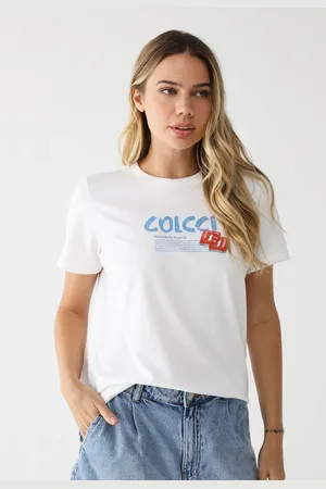Colcci Camiseta Reta Estampada Off-White