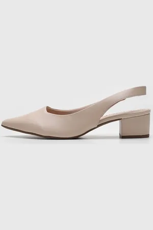 BEBECÊ Scarpin Slingback cê Liso Off-White