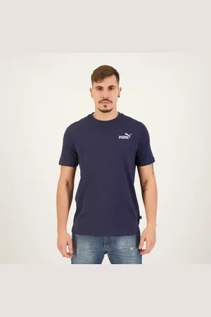 PUMA Camiseta ESS Elevated Embroidered Marinho