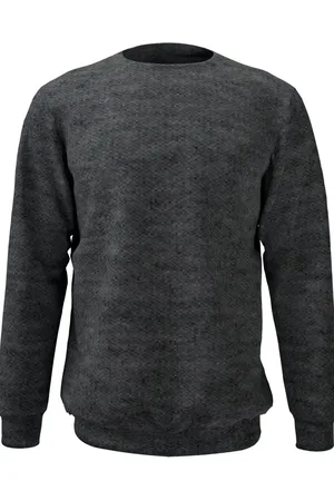 Bueno Blusa De Frio Moletom Gola Careca Em Algodão Super Macio E Moderno Chumbo
