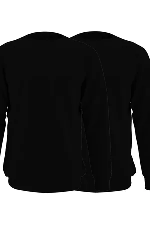 Bueno Kit 2 Blusa De Frio Moletom Gola Careca Com Tecido Térmico Em Algodão