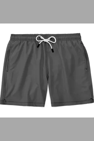 Bueno Shorts Masculino Básico Tactel e Elastano Leve c/ Elástico e Cordão Ajustável na Cintura Bolsos Laterais e Secagem Rápida Uso Casual Treino Academia Cinza Escuro Chumbo