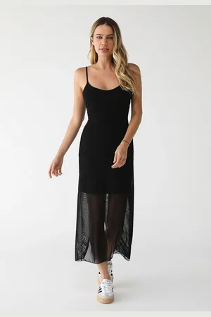 Colcci Vestido Tule Midi Liso