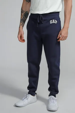 GAP Calça de Moletom Jogger Logo Bordado Azul-Marinho