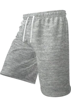 Bueno Bermuda Masculina Moletom Treino Lisa Com Cós Elástico Ajustável Com Cordão E Bolsos