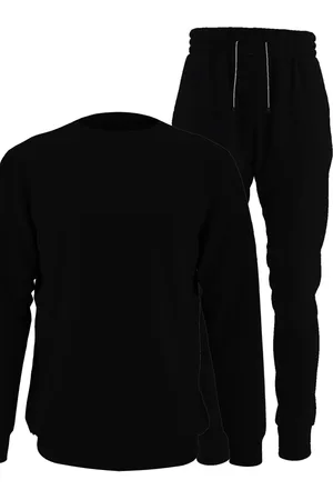 Bueno Conjunto Moletom Blusa Careca E Calça Jogger Confortável Em Algodão Felpado
