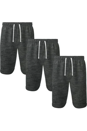 Bueno Kit 3 Bermuda Academia Masculina Moletom Com Cós Elástico E Bolsos Qualidade Superior Chumbo