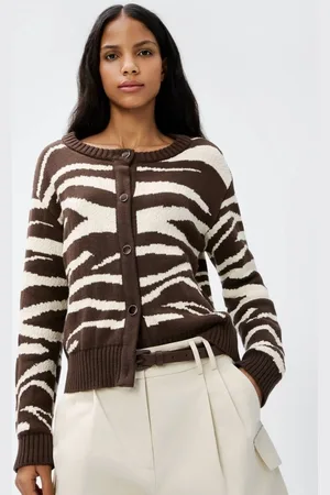Hering Cardigan Feminino Em Tricô Animal Print