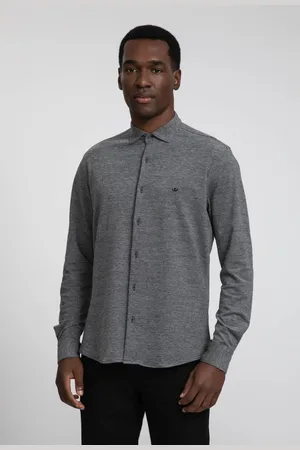 DOCTHOS Camisa Manga Longa Slim Piquet Camisa Manga Longa Slim Piquet 003 P
