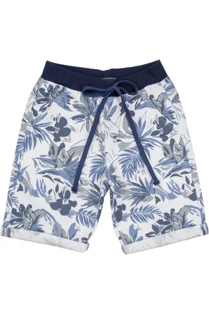 Look Jeans Infantil - Bermuda Juvenil Sarja Floral Branca