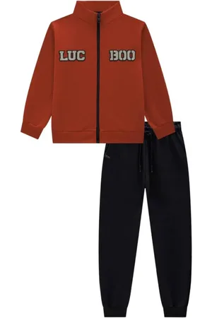 Luc.Boo Infantil - Conjunto de Jaqueta e Calça Jogger em Moletom 80168 LucBoo