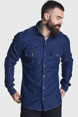 HNO Jeans Camisa Jeans Premium Slim 2 Bolsos