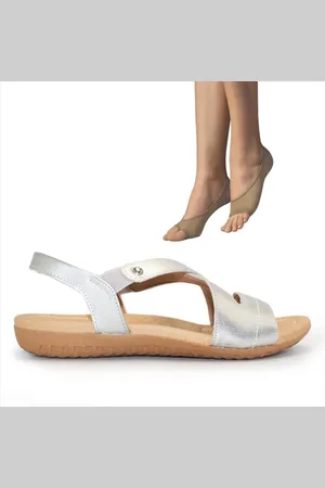 USAFLEX Sandália Feminina Rasteira R1804 + 2P Meias Color Sports Sapatilha Dedinhos 9065