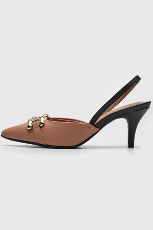 VIZZANO Scarpin Slingback Fivela Metalizda