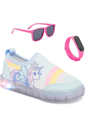 Funfy Infantil - Combo Tenis Casual LED Oculos Relogio Menina
