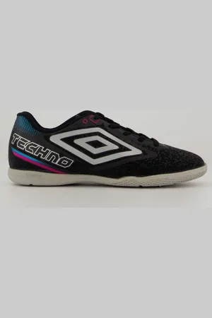 Umbro Chuteira Techno II Futsal Juvenil Preta e Cinza