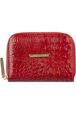 Andrea Vinci Carteira feminina de couro croco Kiara 10x13,5cm