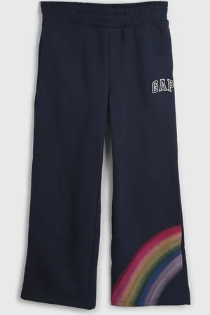 GAP Infantil - Calça de Moletom Arco-Íris Azul-Marinho
