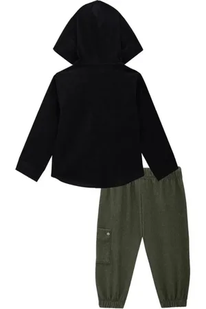 Luc.Boo Infantil - Conjunto de Camisa em Flanela e Calça Jogger 81170 LucBoo Marinho