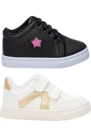 Funfy Infantil - Combo 2 Pares de Tênis Casual Menina 3475A Bege