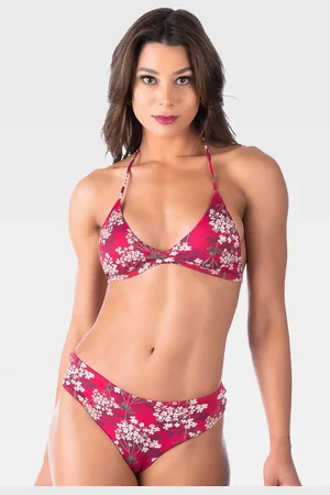 Summer Soul Biquíni Com Bojo Removível Fio Duplo Floral Vermelho